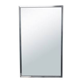  Brey Krause (T-1024-36-SS) Commercial Mirror - 24" W X 36" H, Satin Stainless Frame