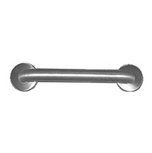Brey Krause (D-7610-SS-P) Grab Bar - 1" Diameter, 12" L, Straight, Satin Stainless Finish with Peened Safety Grip