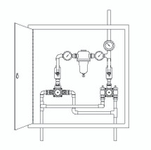 Symmons (7-900B-102-PRV-M) Cabinet Unit With Hi-Lo Valves