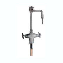 Chicago Faucets (930-SAM) Hot and Cold Water Mixing Faucet with Vacuum Breaker and Chemical Resistant Satin Antimicrobial Finish