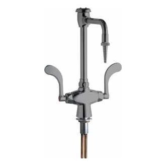  Chicago Faucets (930-VR317SAM) Vandal Proof Hot and Cold Water Mixing Faucet with Vacuum Breaker