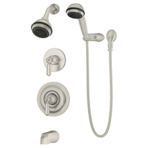 Symmons (4706STNTRMTC) Allura Tub/Shower/Hand Shower System Trim w/Flow Control Spindle and Cap Nut, Satin Nickel Finish