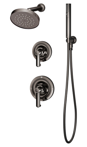  Symmons (5305-BLK-TRM) Museo shower/hand shower system trim only, Polished Graphite