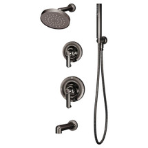 Symmons (5306-BLK-TRM) Museo tub/shower/hand shower system trim only, Polished Graphite