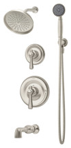 Symmons (5406-STN-TRM ) Degas tub/shower/hand shower system trim only, Satin Nickel