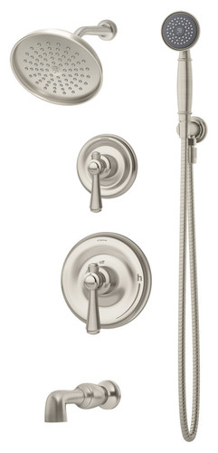  Symmons (5406-STN-TRM ) Degas tub/shower/hand shower system trim only, Satin Nickel