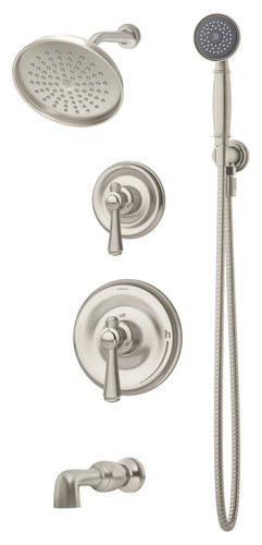  Symmons (5406STNTRMTC) Degas tub/shower/hand shower system trim only, satin nickel