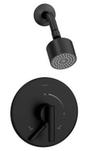 Symmons (S-3501-CYL-B-MB-TRM ) Dia shower system trim only with secondary integral volume control, Matte Black