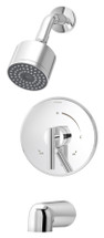 Symmons (S-3502-CYL-B-TRM) Dia tub/shower system trim only with secondary integral diverter, Chrome