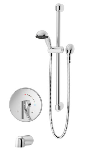  Symmons (S-3504-H321-V-CYL-B-TRM) Dia tub/hand shower system trim only, Chrome