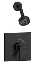 Symmons (S-3601-MB-TRM) Duro shower system trim only with secondary integral volume control, Matte Black