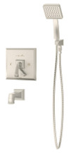 Symmons (S-4204-STN-TRM) Oxford tub/hand shower system trim only with secondary integral diverter, Satin Nickel