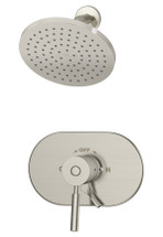 Symmons (S-4301-STN-TRM) Sereno shower system trim only with secondary integral volume control, Satin Nickel