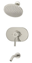 Symmons (S-4302-STN-TRM) Sereno tub/shower system trim only with secondary integral diverter, Satin Nickel