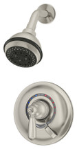 Symmons (S-4701-STN-TRM) Allura shower system trim only with secondary integral volume control, Satin Nickel