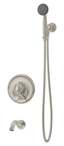  Symmons (S-5104-STN-TRM) Winslet tub/hand shower system trim only with secondary integral diverter, satin nickel