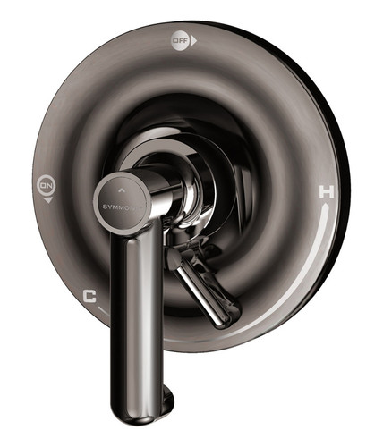  Symmons (S-5300-BLK-TRM) Museo shower valve trim only with secondary integral diverter/volume control, polished graphite
