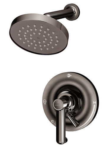  Symmons (S-5301-BLK-TRM) Museo shower system trim only with secondary integral volume control, polished graphite