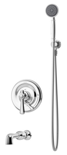  Symmons (S-5404-TRM) Degas tub/hand shower system trim only with secondary integral diverter, chrome