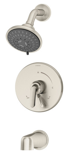  Symmons (S-5502-STN-TRM) Elm tub/shower system trim only with secondary integral diverter, satin nickel