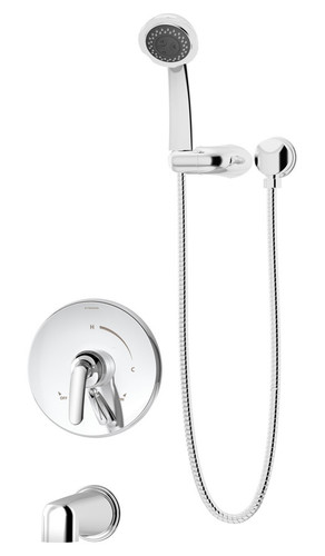  Symmons (S-5504-TRM) Elm tub/hand shower system trim only with secondary integral diverter, chrome