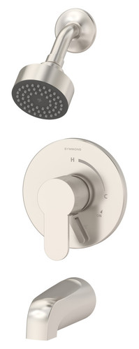  Symmons (S-6702-TRM-STN) Identity tub/shower system trim only with secondary integral diverter, Satin Nickel