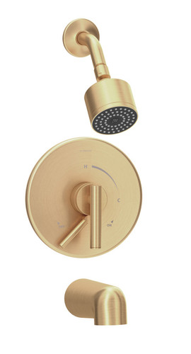  Symmons (S3502CYLBBBZTRMTC) Dia tub/shower system trim only withsecondary integral diverter, brushed bronze