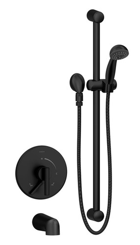  Symmons (S3504H321CYLBMBTRMTC) Dia tub/hand shower system trim only with secondary integral diverter, matte black