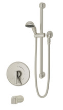 Symmons (S3504H321CYLBSTNTRMTC) Dia tub/hand shower system trim only with secondary integral diverter, satin nickel