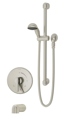  Symmons (S3504H321CYLBSTNTRMTC) Dia tub/hand shower system trim only with secondary integral diverter, satin nickel