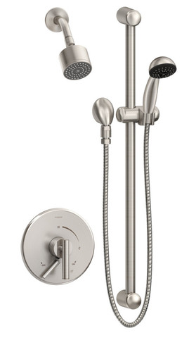  Symmons (S3508BSTNTRMTC) Dia shower/hand shower system trim only with secondary integral diverter, Satin Nickel