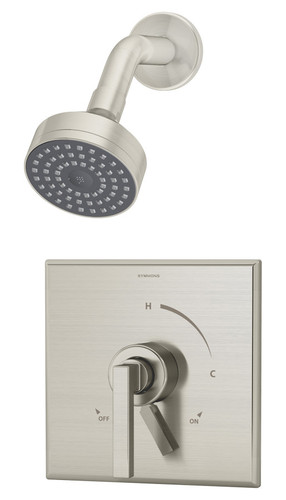  Symmons (S3601STNTRMTC) Duro shower system trim only with secondary integral volume control, satin nickel