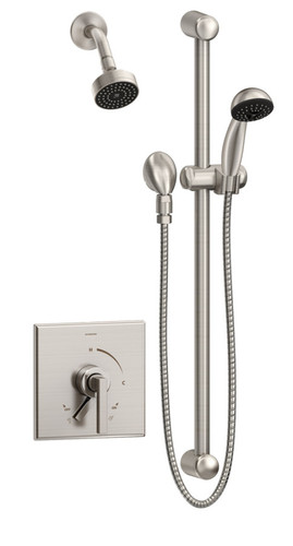  Symmons (S3608STNTRM) Duro shower/hand shower system trim only with secondary integral diverter, satin nickel