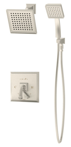  Symmons (S4208STNTRMTC) Oxford shower/hand shower system trim only with secondary integral diverter, satin nickel