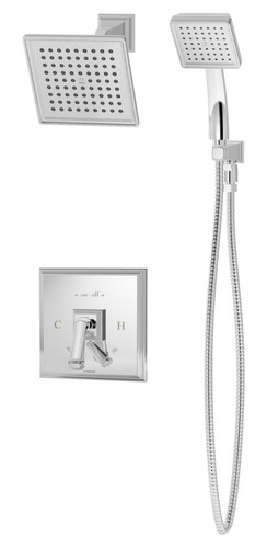  Symmons (S4208TRM) Oxford shower/hand shower system trim only with secondary integral diverter, chrome