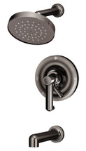 Symmons (S5302BLKTRMTC) Museo tub/shower system trim only with secondary integral diverter, polished graphite