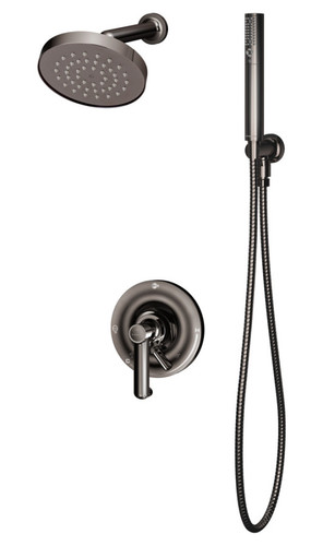  Symmons (S5308BLKTRM) Museo shower/hand shower system trim only with secondary integral diverter, Polished Graphite
