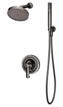 Symmons (S5308BLKTRMTC) Museo shower/hand shower system trim only with secondary integral diverter, polished graphite