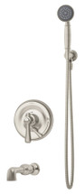 Symmons (S5404STNTRMTC) Degas tub/hand shower system trim only with secondary integral diverter, satin nickel
