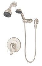 Symmons (S6608TRMSTN) Unity shower/hand shower system trim only with secondary integral diverter, Satin Nickel