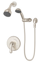 Symmons (S6608TRMSTNTC) Unity shower/hand shower system trim only with secondary integral diverter, Satin Nickel