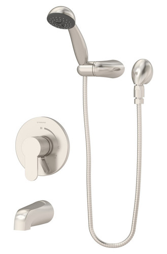  Symmons (S6704TRMSTNTC) Identity tub/hand shower system trim only with secondary integral diverter, satin nickel