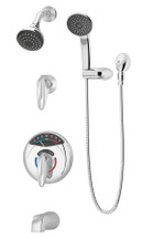 Symmons (1-3170VT-H401-V-TRM) Visu-Temp tub/shower/hand shower system, trim only, chrome