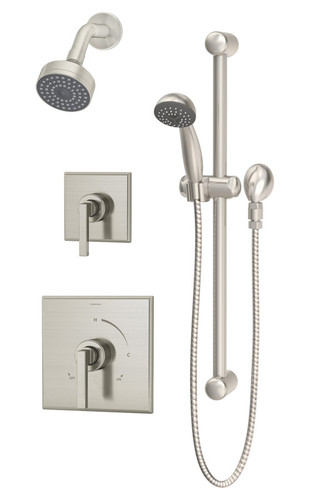  Symmons (3605-H321-V-STN-TRM) Duro shower/hand shower system trim only, satin nickel