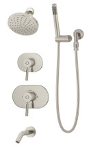 Symmons (4306-STN-TRM) Sereno tub/shower/hand shower system trim only, satin nickel