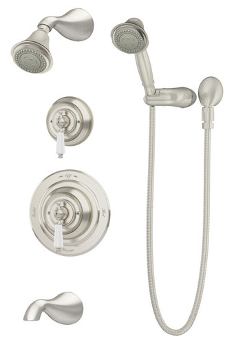  Symmons (4406-STN-TRM) Carrington tub/shower/hand shower system trim only, satin nickel