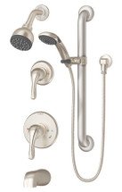 Symmons (9606PLRTRMSTNTC) Origins tub/shower/hand shower system, trim only, satin nickel