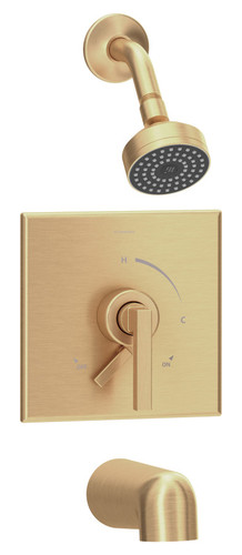  Symmons (S-3602-BBZ-TRM) Duro tub/shower system trim only with secondary integral diverter, brushed bronze