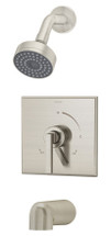 Symmons (S-3602-STN-TRM) Duro tub/shower system trim only with secondary integral diverter, satin nickel