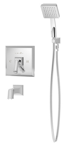  Symmons (S4204TRMTC) Oxford tub/hand shower system trim only with secondary integral diverter, chrome